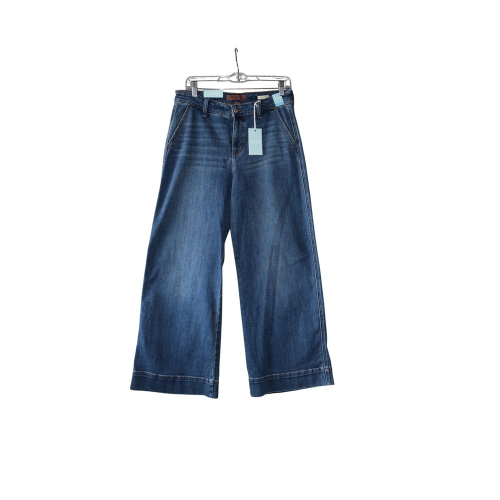 Judy Blue Retro Wide Leg Jeans Women 9/29 Petite Blue NEW Mid Rise Denim